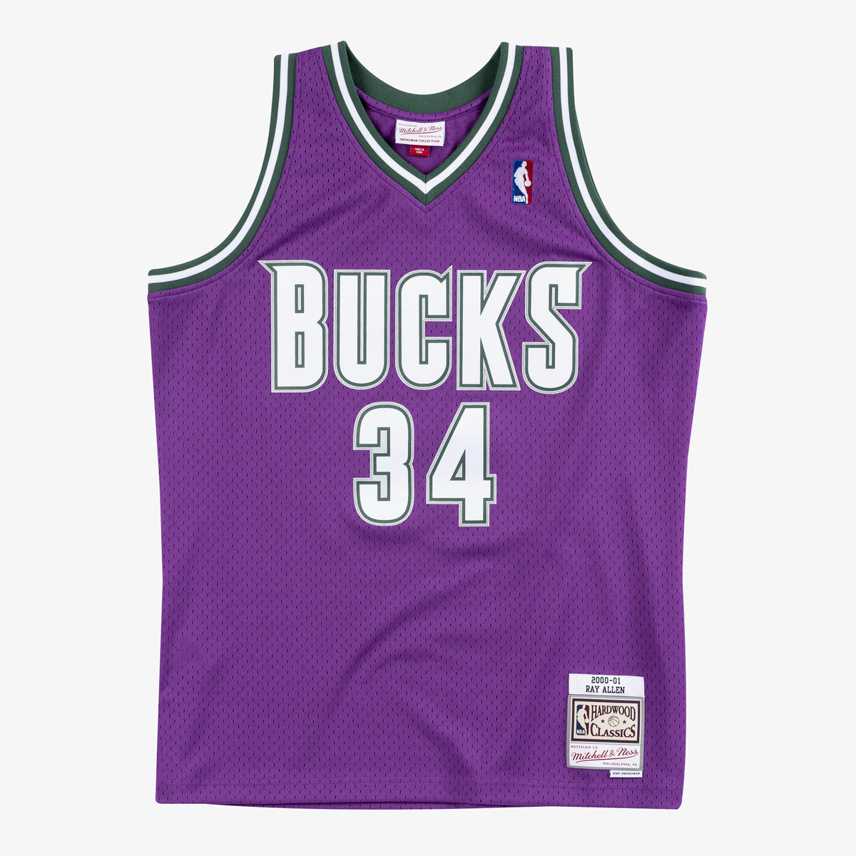 Men's Milwaukee Bucks Swingman NBA Basketball Jersey Road Ray Allen 2000-01 - view 2