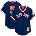 Men's Boston Red Sox Nomar Garciaparra Navy Big & Tall Cooperstown Mesh Batting Practice MLB Baseball Jersey - view 1