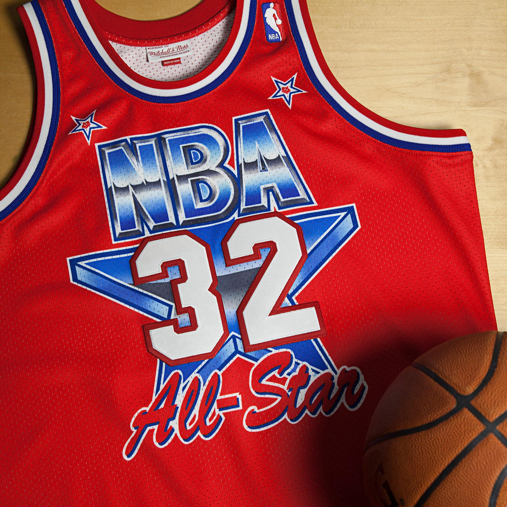 Men's NBA All-Star West Magic Johnson 1991 Jersey - Scarlett - view 3