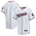 Men's Washington Nationals White Home Blank Replica MLB Baseball Jersey - view 1
