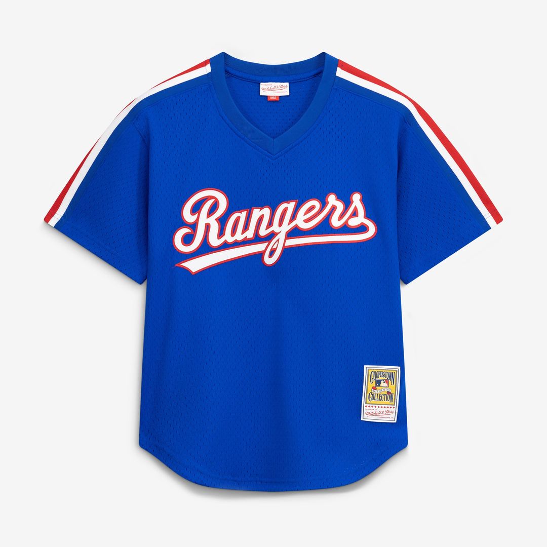 Men's Texas Rangers Nolan Ryan Royal Big & Tall Cooperstown Mesh Batting Practice MLB Baseball Jersey - view 2