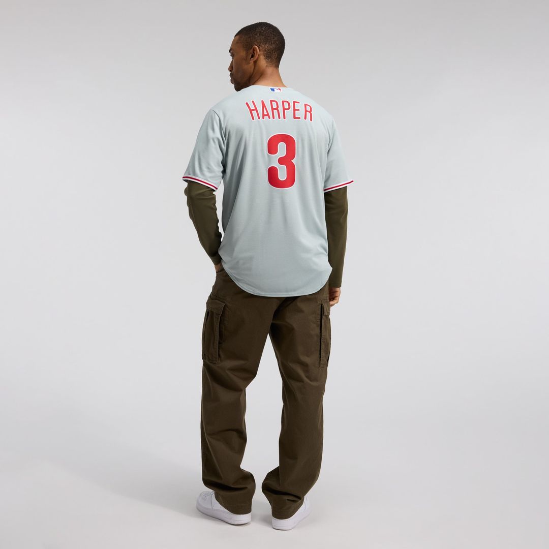 Men's Philadelphia Phillies Bryce Harper Gray Road Replica MLB Baseball Jersey - view 20