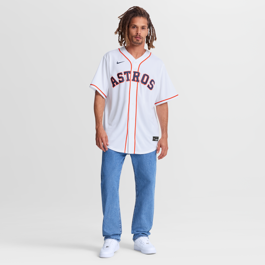 Men's Houston Astros White Home Replica MLB Baseball Jersey - view 4