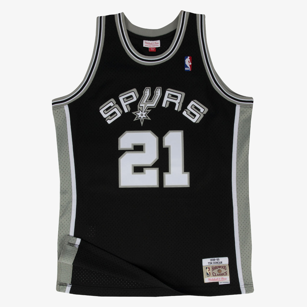 Men's San Antonio Spurs Swingman NBA Basketball Jersey Road Tim Duncan 1998-99 - view 1