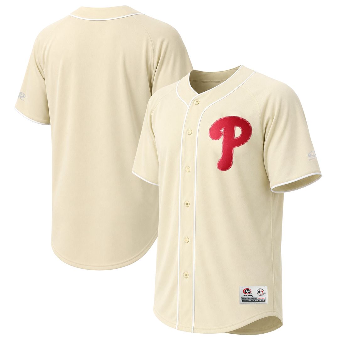 Men's Philadelphia Phillies Cream Fashion MLB Baseball Jersey - view 1