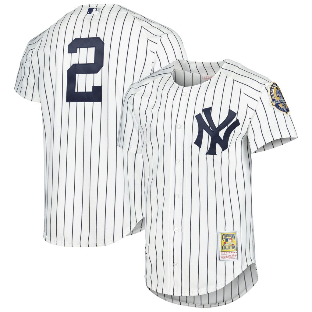 Men's New York Yankees Derek Jeter White Cooperstown Collection MLB Baseball Jersey - view 1