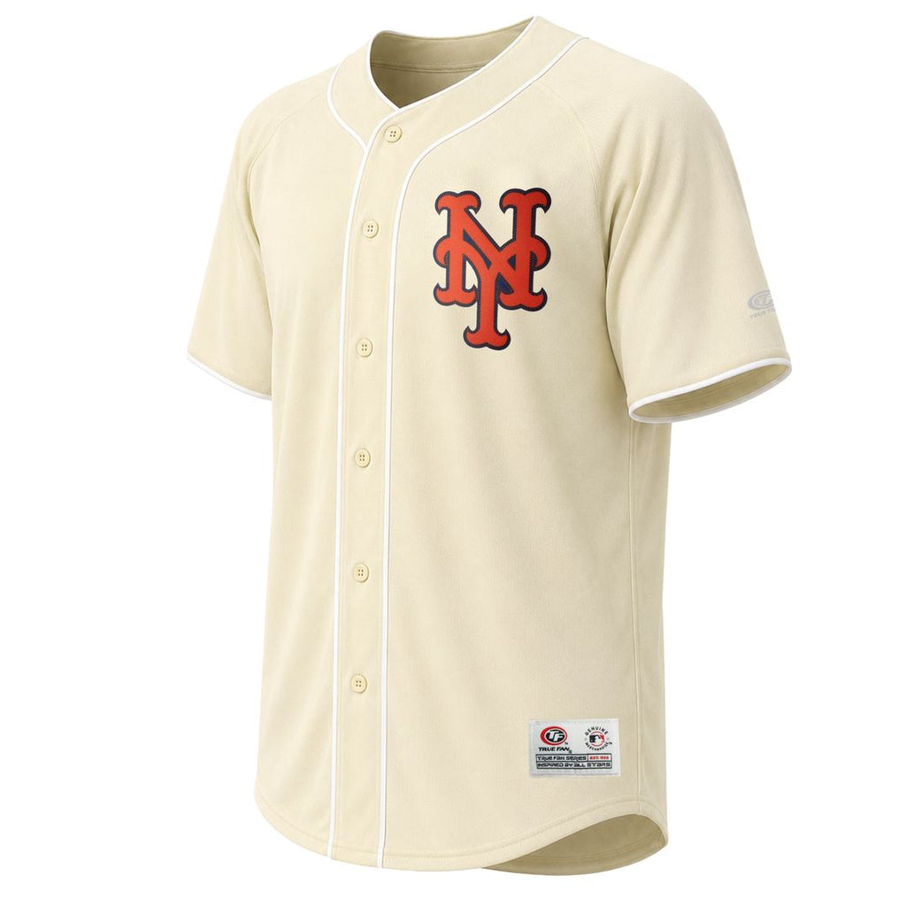Men's New York Mets Cream Fashion MLB Baseball Jersey - view 2
