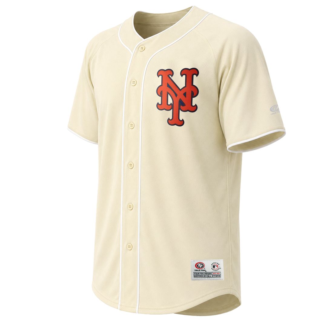 Men's New York Mets Cream Fashion MLB Baseball Jersey - view 2