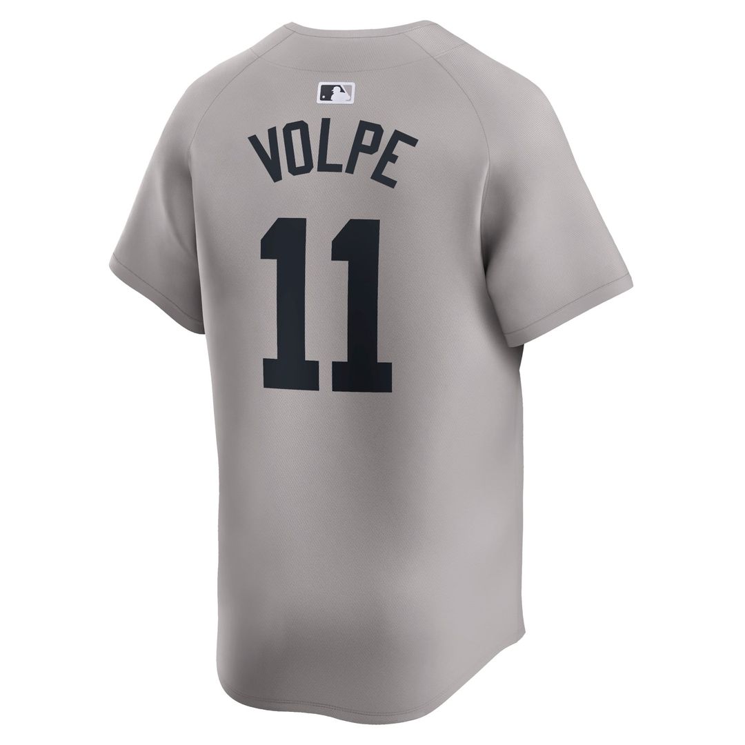 Men's New York Yankees Anthony Volpe Gray Away Limited MLB Baseball Jersey - view 6