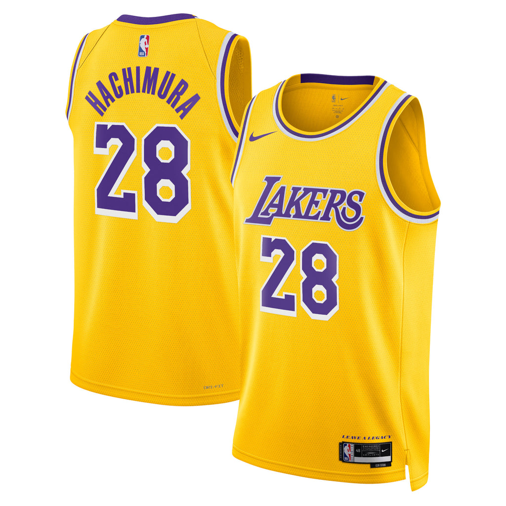 Unisex Rui Hachimura Los Angeles Lakers Icon Edition Swingman NBA Basketball Jersey - Gold - view 1