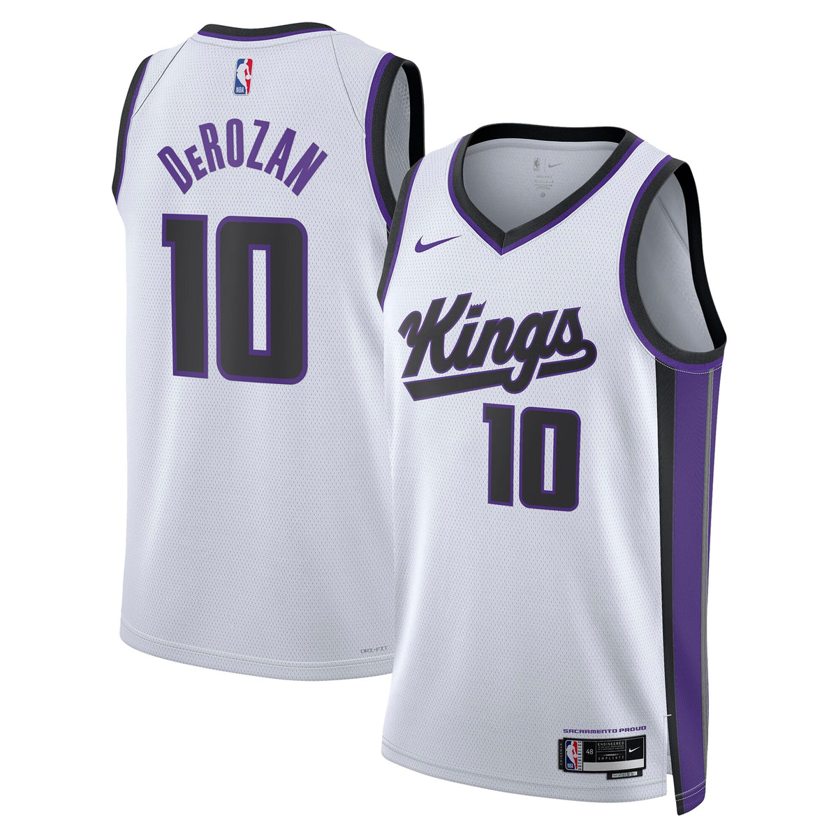 Unisex DeMar DeRozan Sacramento Kings Association Edition Swingman NBA Basketball Jersey - White - view 2