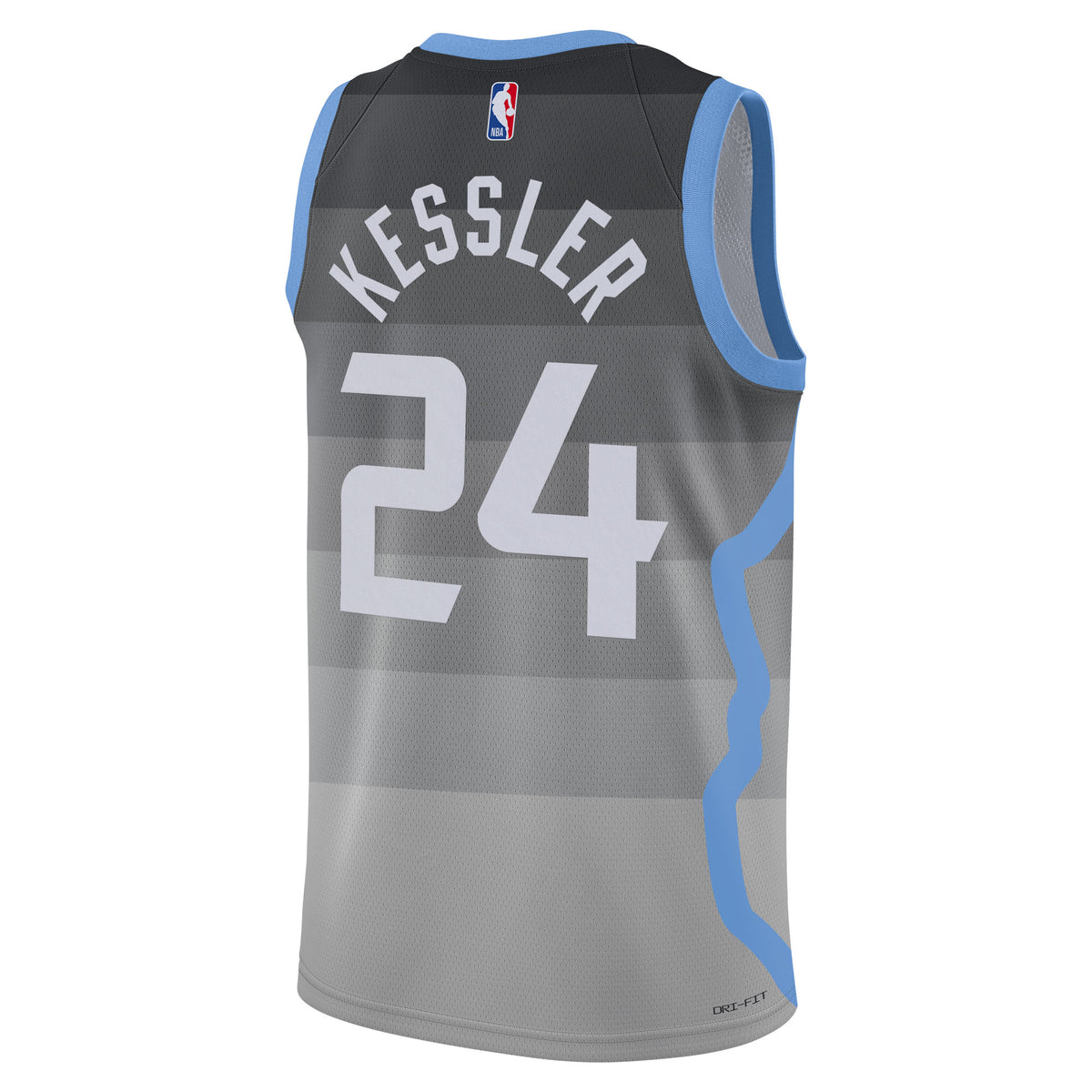 Unisex Walker Kessler Utah Jazz 2025/26 City Edition Swingman NBA Basketball Jersey - Gray - view 4