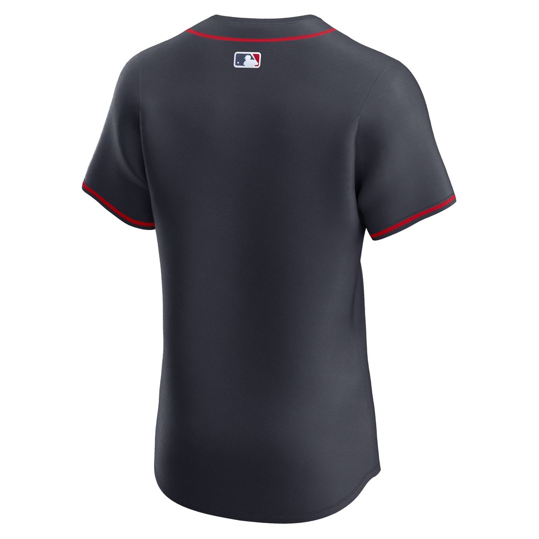 Men's Atlanta Braves Navy Alternate Elite MLB Baseball Jersey - view 6
