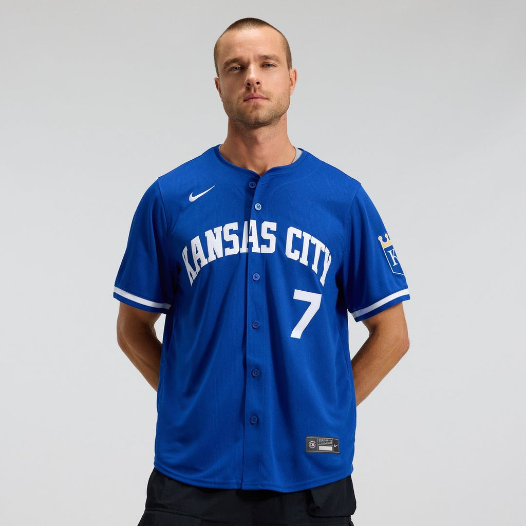 Men's Kansas City Royals Bobby Witt Jr. Royal Alternate 2 Limited MLB Baseball Jersey - view 3