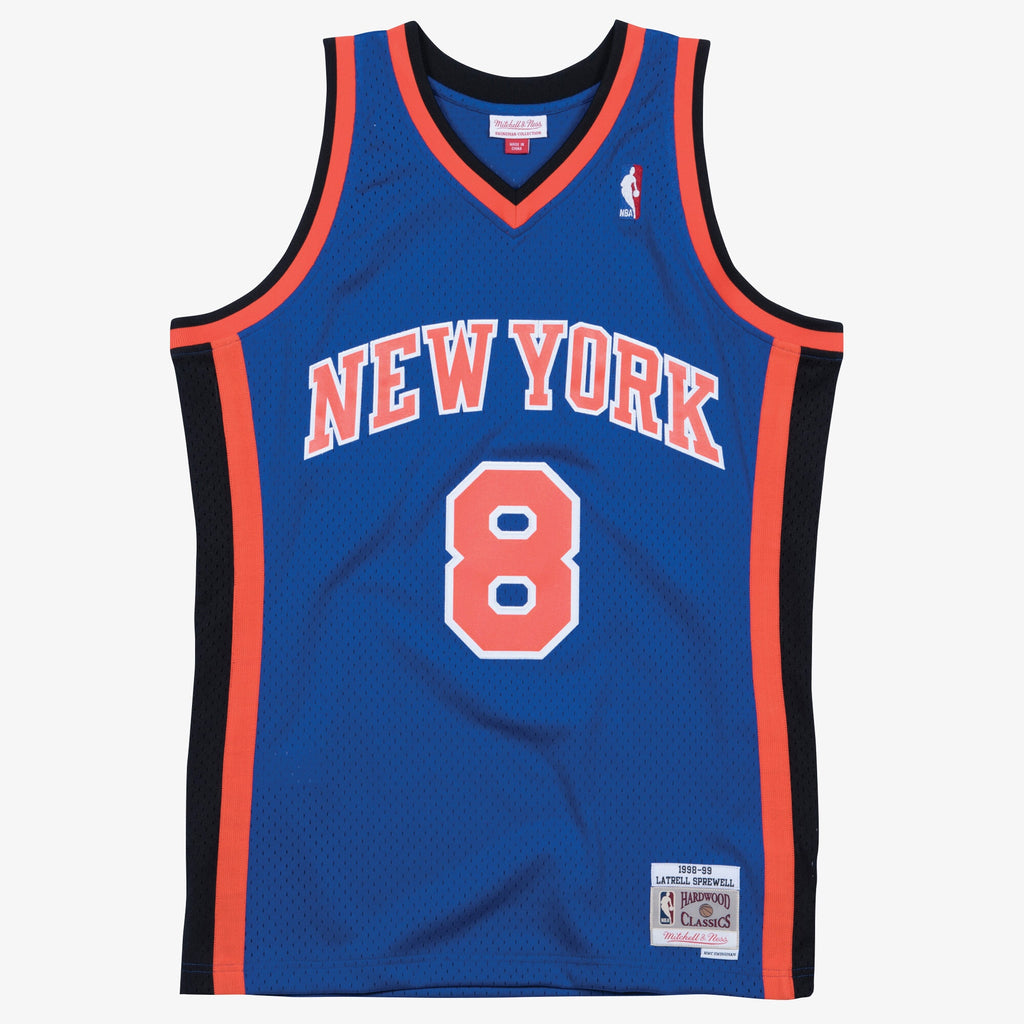 Men's New York Knicks Swingman NBA Basketball Jersey Road Latrell Sprewell 1998-99 - view 2