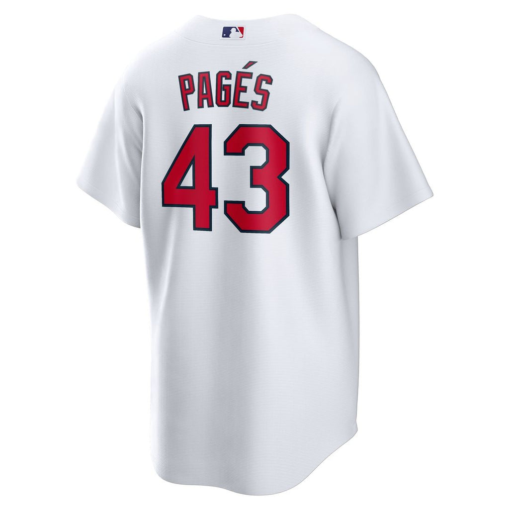 Men's St. Louis Cardinals Pedro Pagés White Home Replica MLB Baseball Jersey - view 3