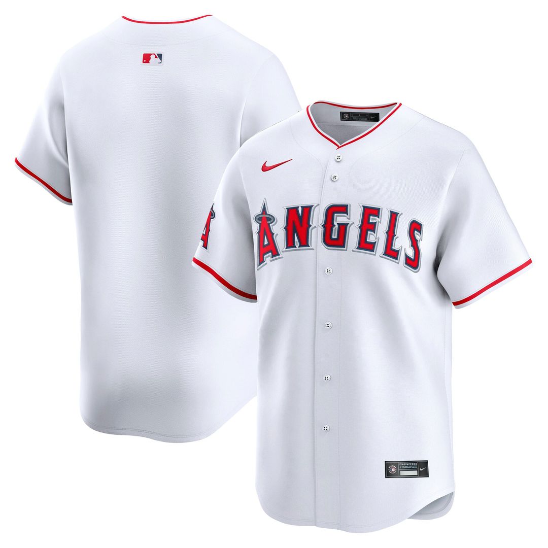 Men's Los Angeles Angels White Home Limited MLB Baseball Jersey - view 1