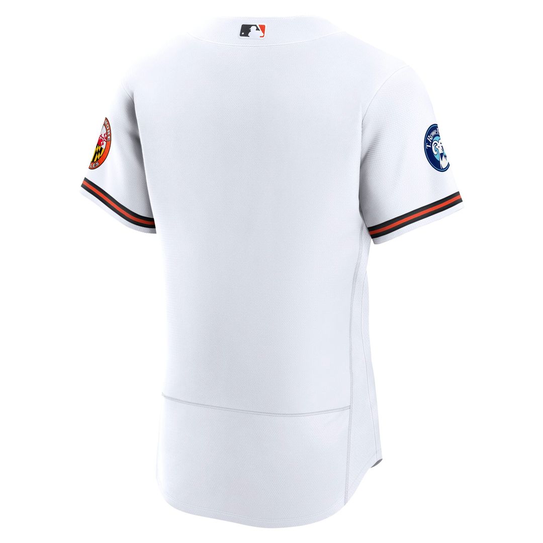 Men's Baltimore Orioles White Home Sponsor Patch MLB Baseball Jersey - view 3