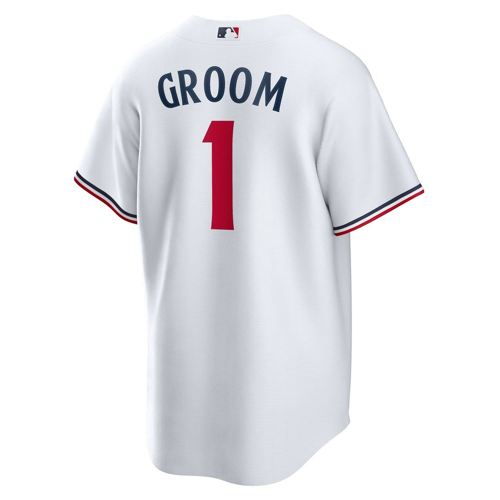 Men's Minnesota Twins White #1 Groom Home Replica MLB Baseball Jersey - view 3
