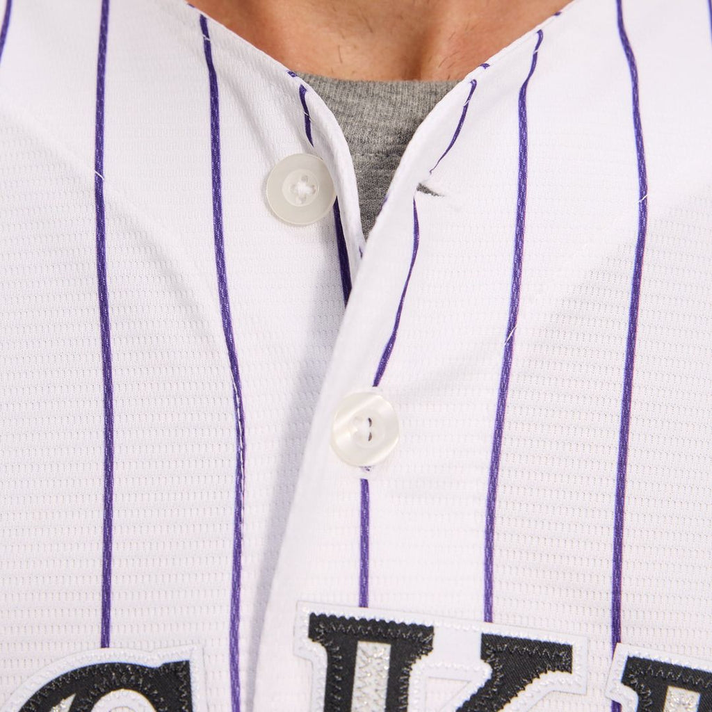 Men's Colorado Rockies White Home Replica MLB Baseball Jersey - view 21