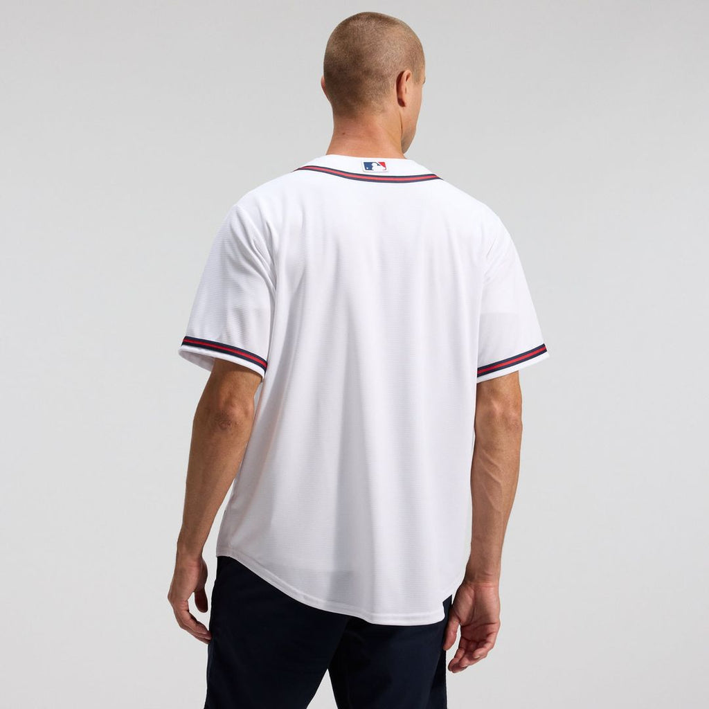 Men's Atlanta Braves White Home Replica MLB Baseball Jersey - view 3