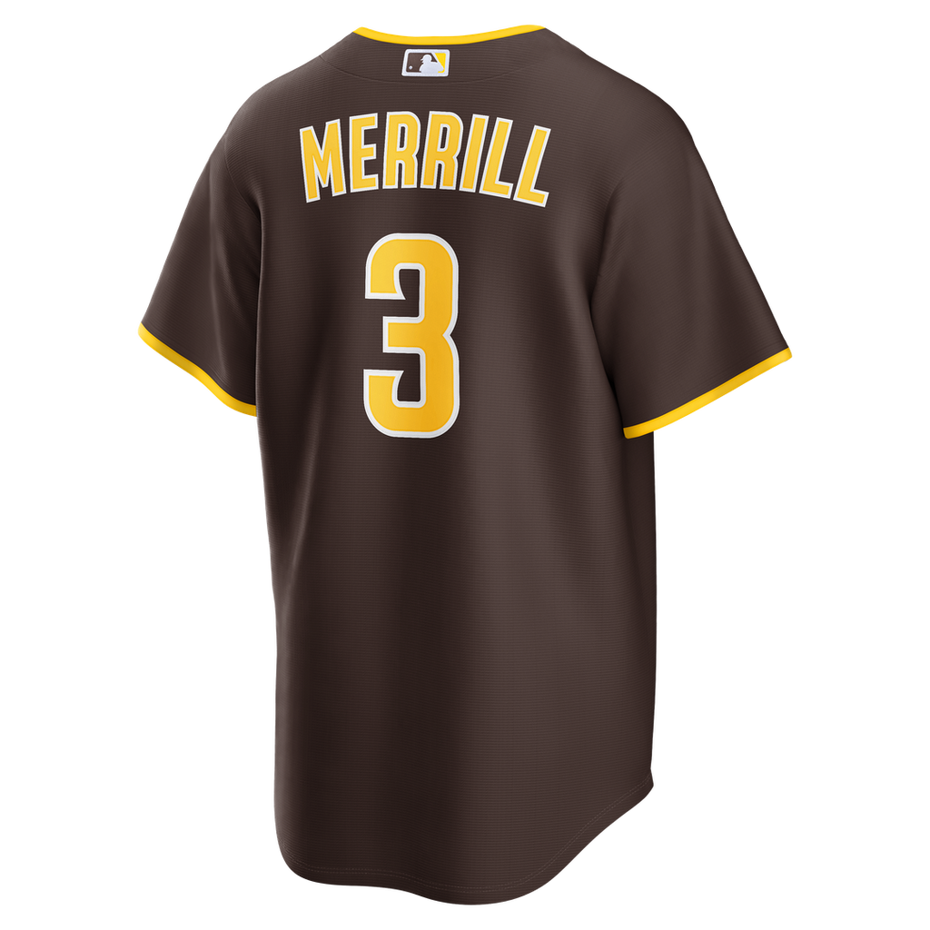 Men's San Diego Padres Jackson Merrill Sand Alternate Replica MLB Baseball Jersey - view 13
