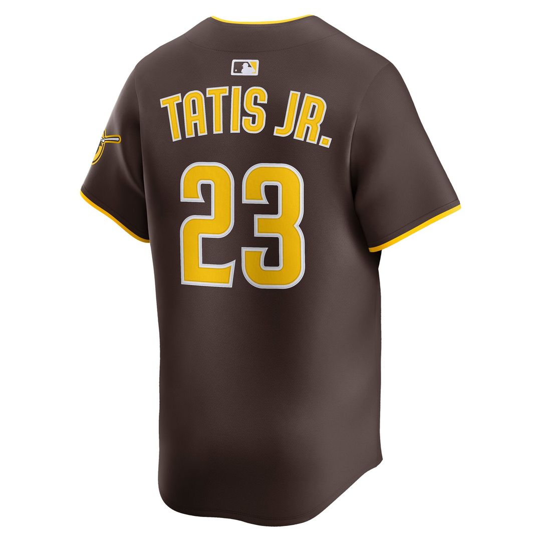 Men's San Diego Padres Fernando Tatis Jr. Brown Road Limited MLB Baseball Jersey - view 6