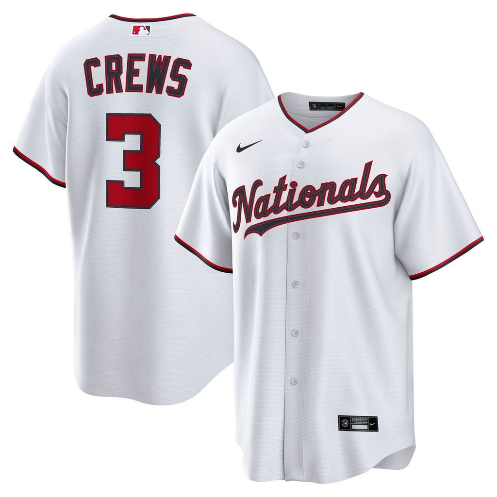 Men's Washington Nationals Dylan Crews White Home Replica MLB Baseball Jersey - view 4