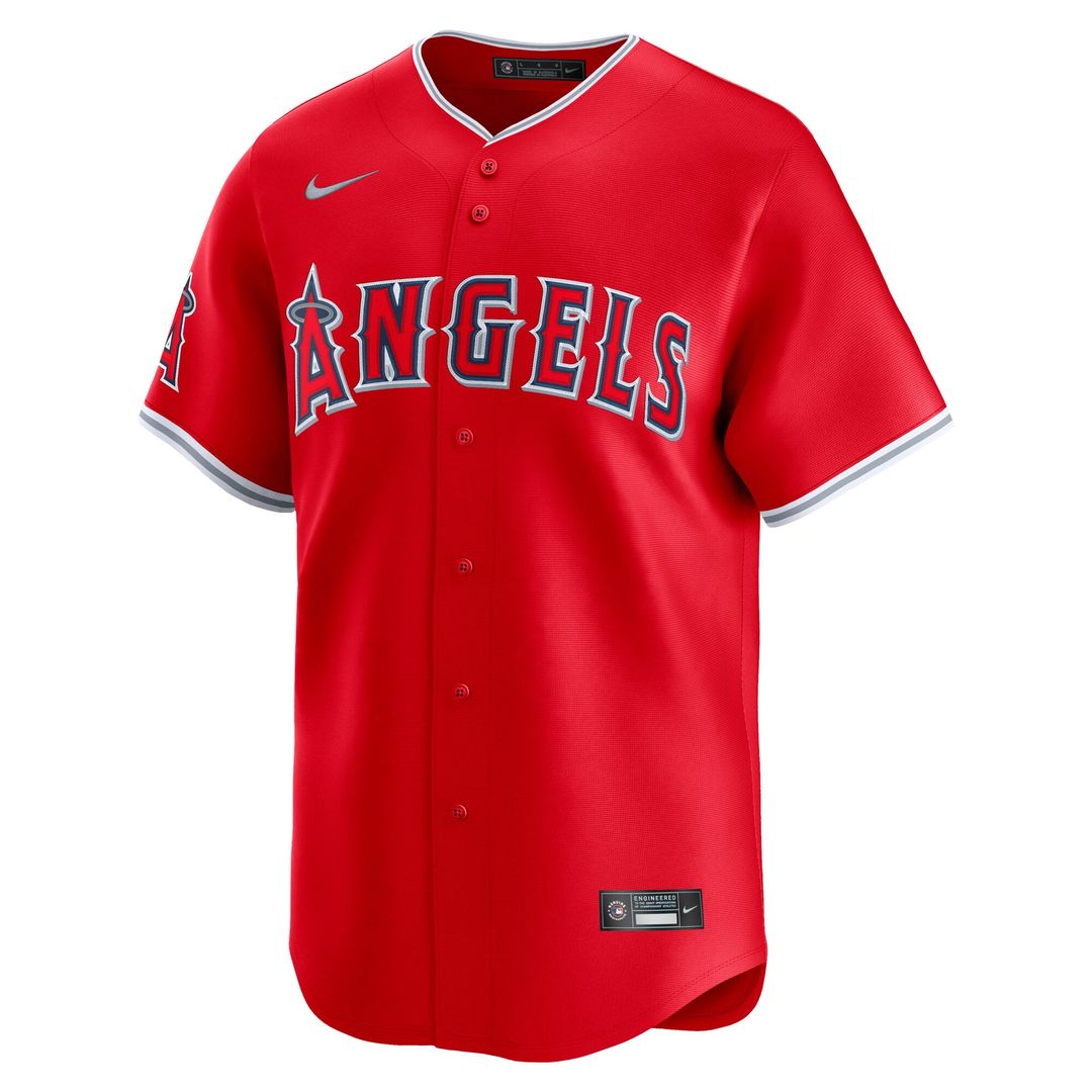 Men's Los Angeles Angels Red Alternate Limited MLB Baseball Jersey - view 2