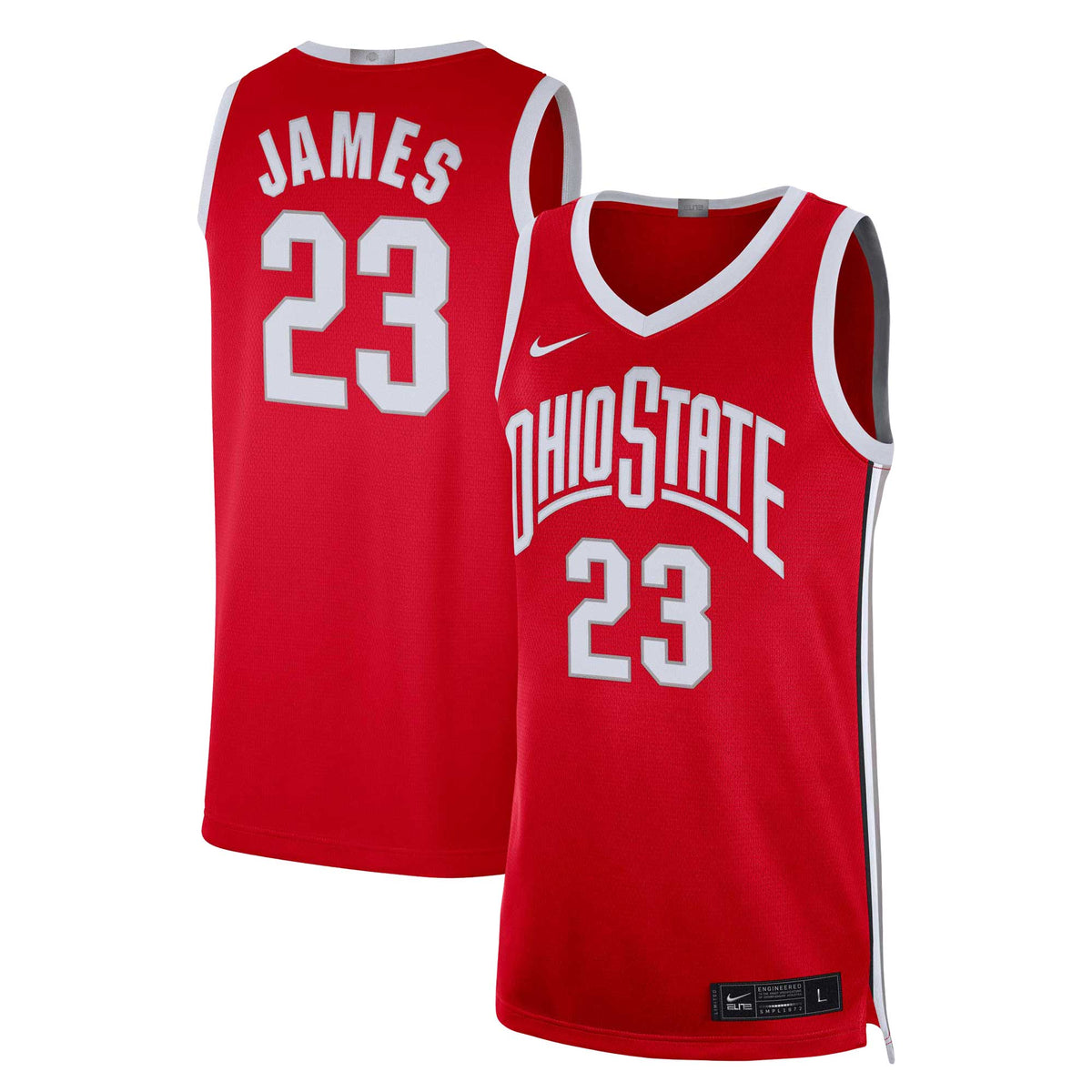 Men's NCAA Ohio College Basketball NBA Basketball Jersey - Lebron James - view 2