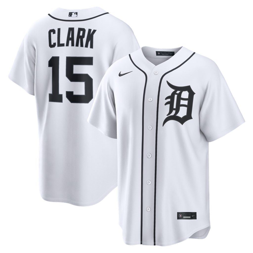 Men's Detroit Tigers Max Clark White Home Replica MLB Baseball Jersey - view 1