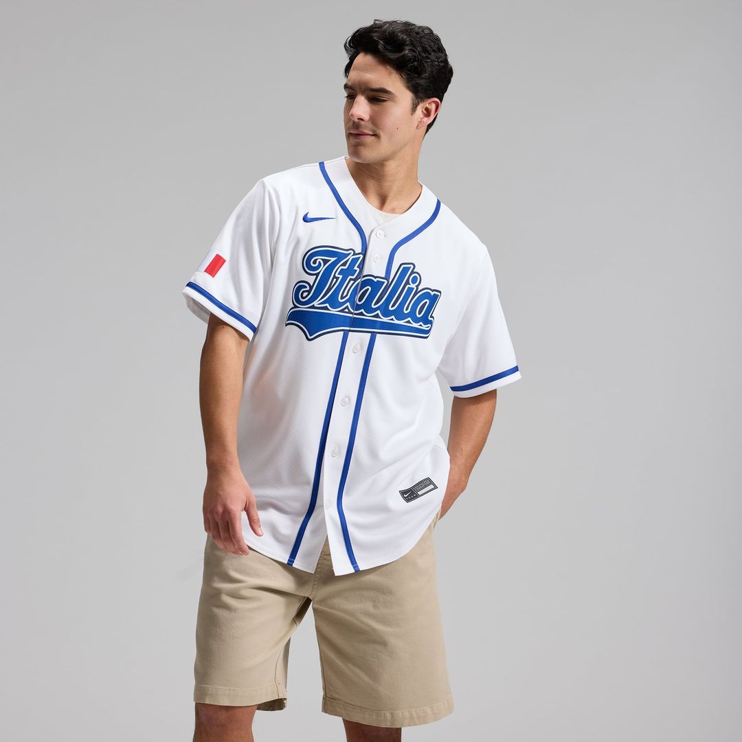 Men's Italy Baseball Vinnie Pasquantino White 2026 World Baseball Classic Home Stadium MLB Baseball Jersey - view 6