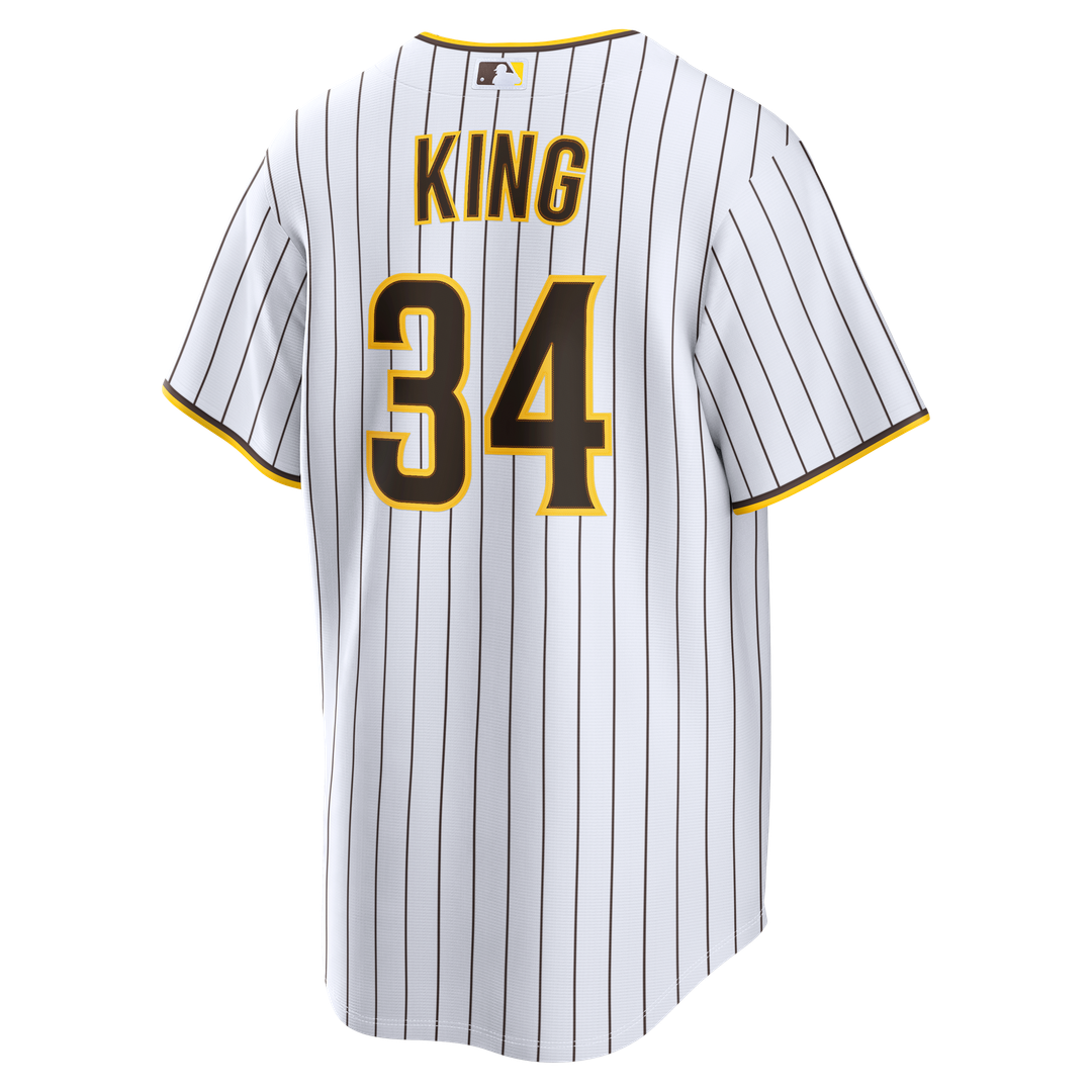 Men's San Diego Padres Michael King White Home Replica MLB Baseball Jersey - view 3
