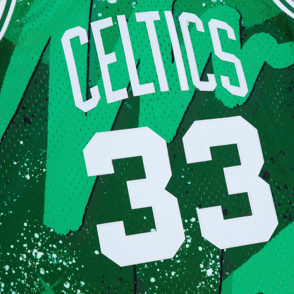 Men's Boston Celtics Larry Bird 1985 Hyper Hoops Swingman NBA Basketball Jersey - Green - view 6