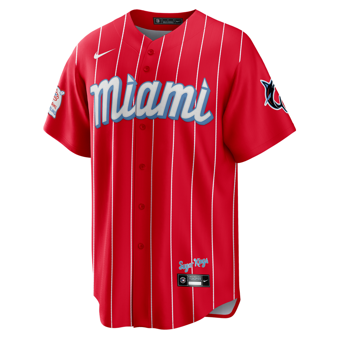 Men's Miami Marlins Jazz Chisholm Jr. Red City Connect Replica MLB Baseball Jersey - view 2