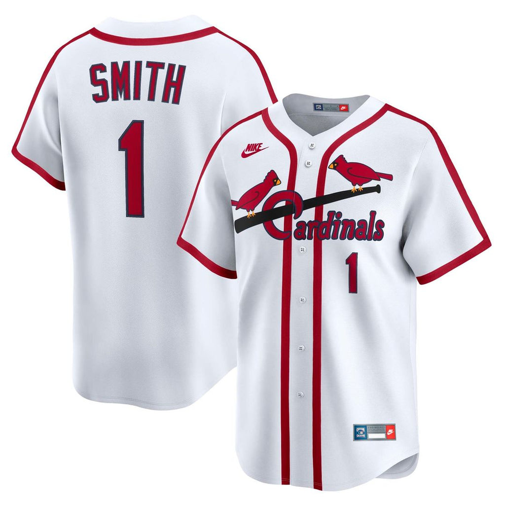 Men's St. Louis Cardinals Ozzie Smith White Throwback Cooperstown Collection Limited MLB Baseball Jersey - view 1