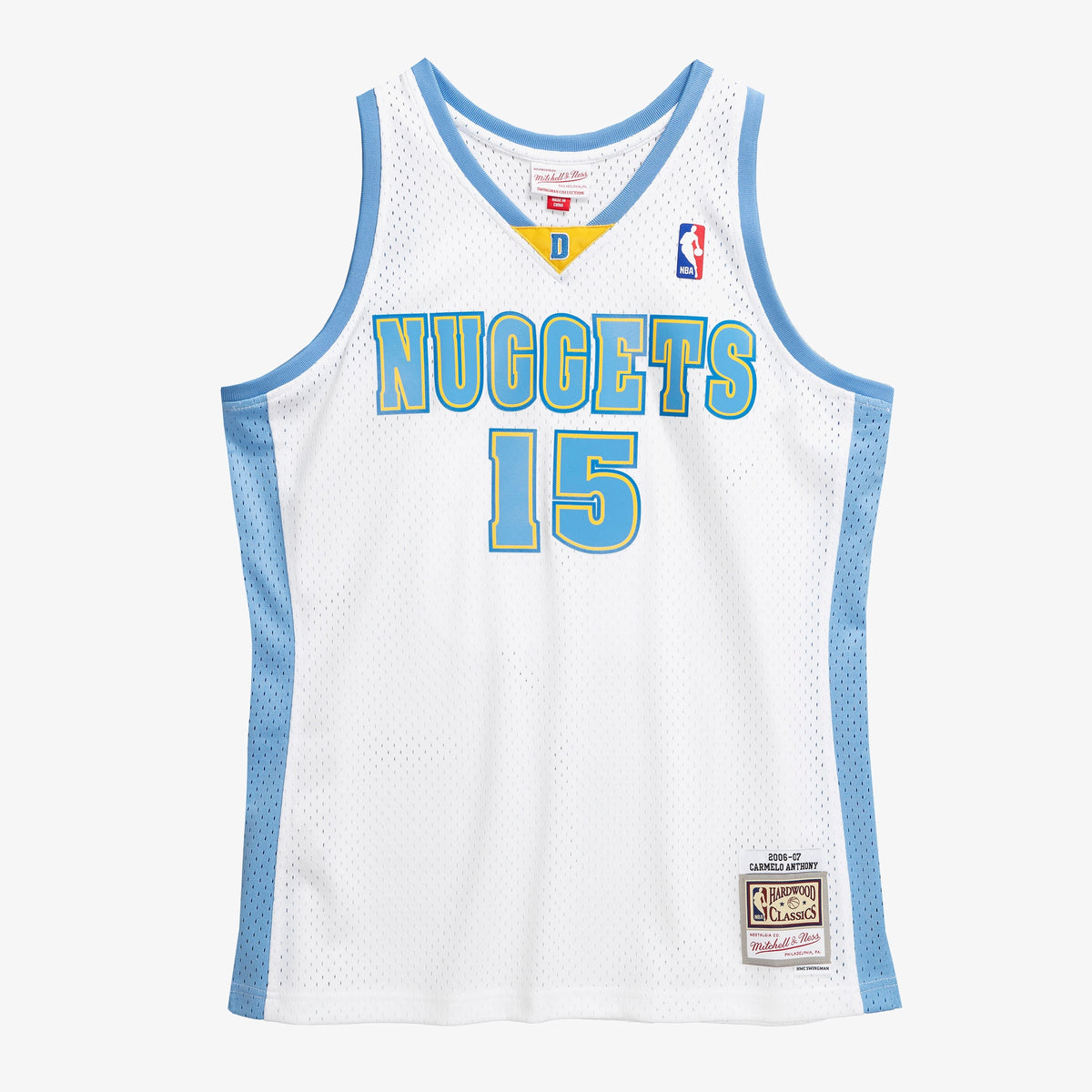 Men's Denver Nuggets Carmelo Anthony 2006 Swingman NBA Basketball Jersey - White - view 3