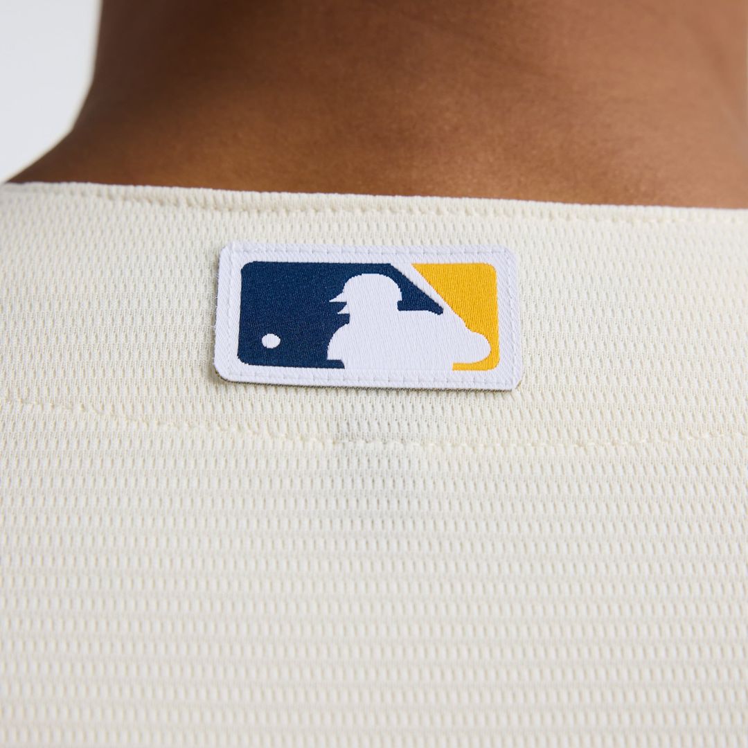 Men's Milwaukee Brewers Cream Home Replica MLB Baseball Jersey - view 9