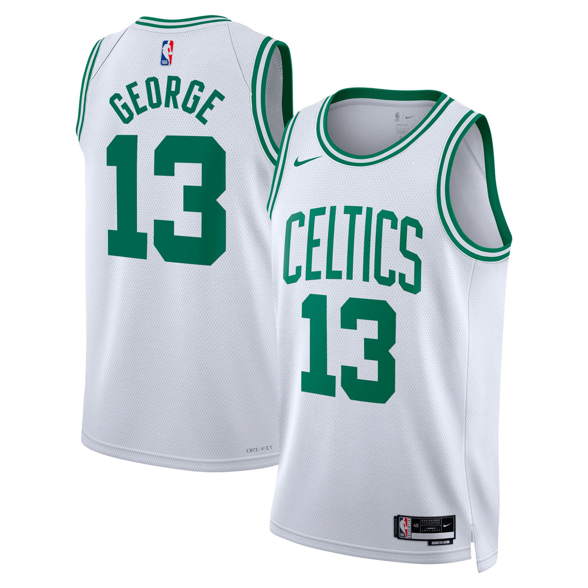 Unisex Paul George Boston Celtics Association Edition Swingman NBA Basketball Jersey - White - view 1