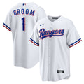 Men's Texas Rangers White #1 Groom Home Replica MLB Baseball Jersey - view 1
