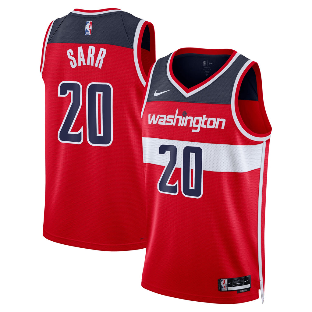 Unisex Alexandre Sarr Washington Wizards Icon Swingman NBA Basketball Jersey - Red - view 2