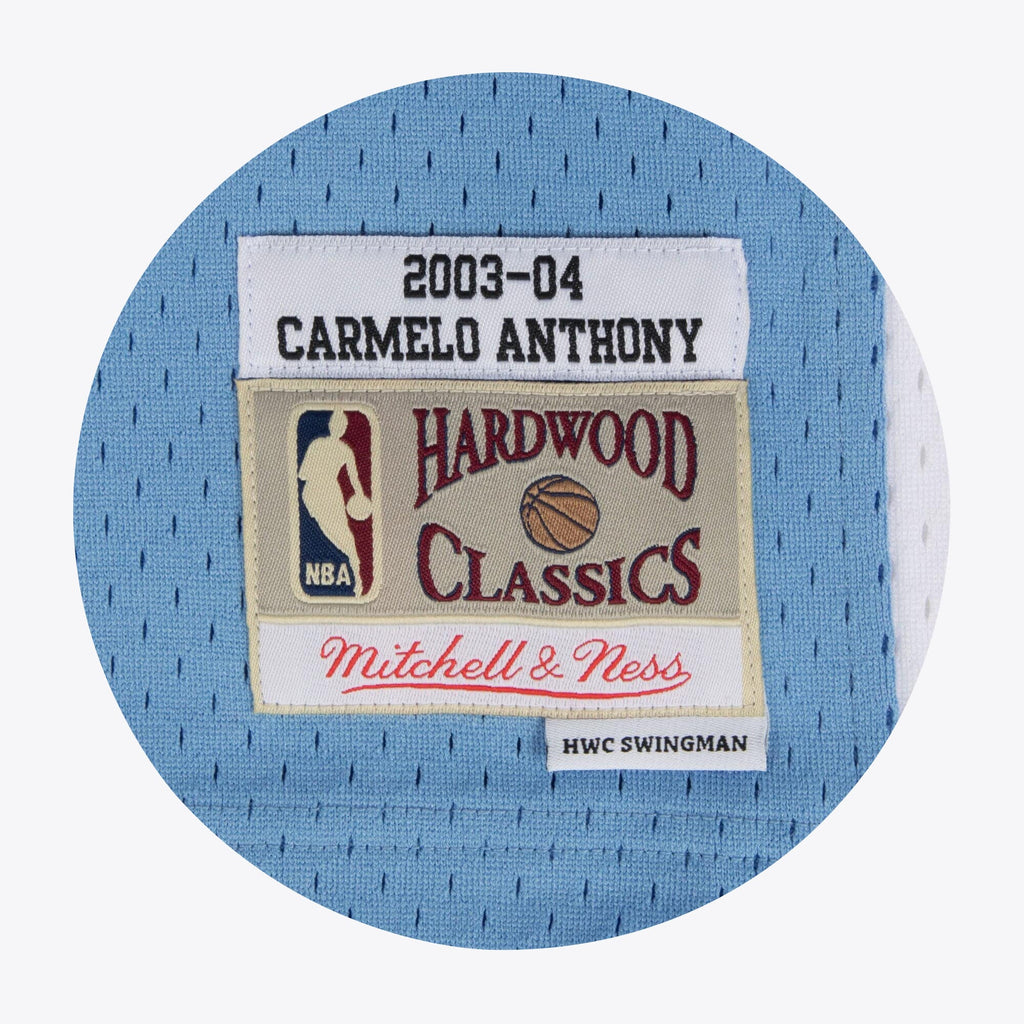 Men's Denver Nuggets Carmelo Anthony 2003-04 Hardwood Classics Road Swingman NBA Basketball Jersey - Blue - view 4