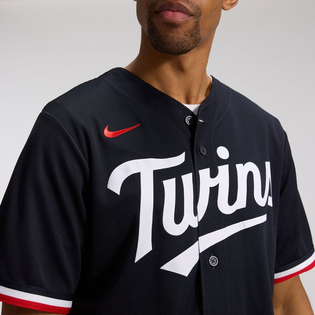 Men's Minnesota Twins Cream Alternate Replica MLB Baseball Jersey - view 14