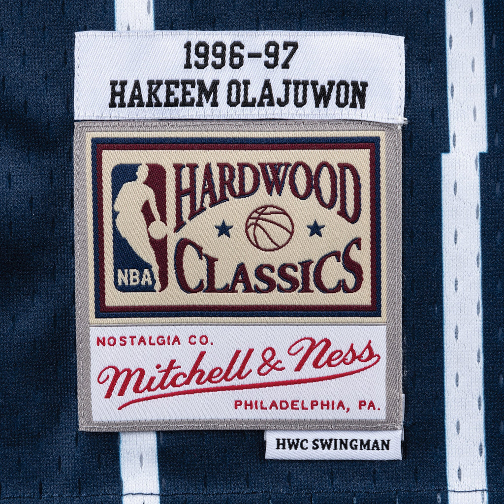 Men's Houston Rockets Swingman NBA Basketball Jersey Road Hakeem Olajuwon 1996-97 - view 4
