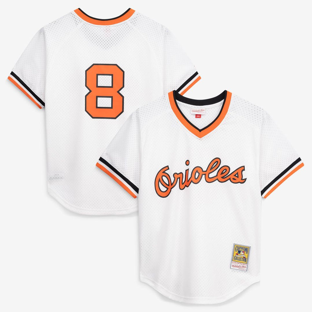 Men's Baltimore Orioles Cal Ripken Jr. White Batting Practice MLB Baseball Jersey - view 1
