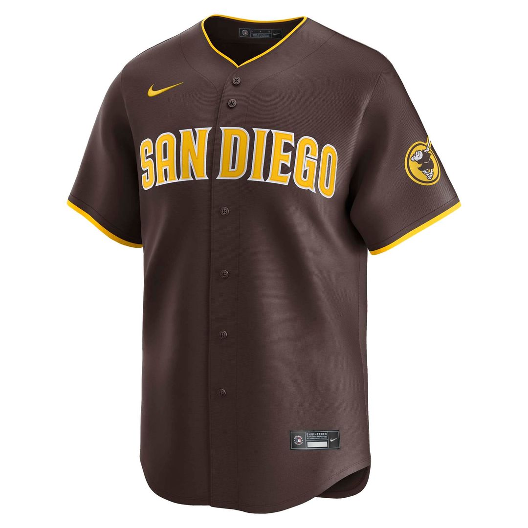 Men's San Diego Padres Jackson Merrill Brown Road Limited MLB Baseball Jersey - view 2