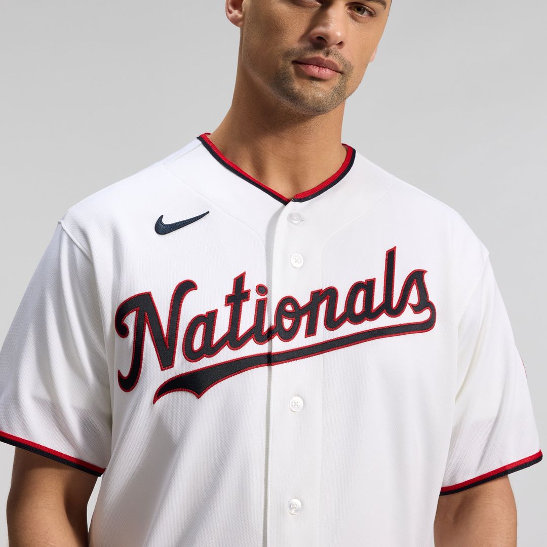 Men's Washington Nationals White Home MLB Baseball Jersey - view 9