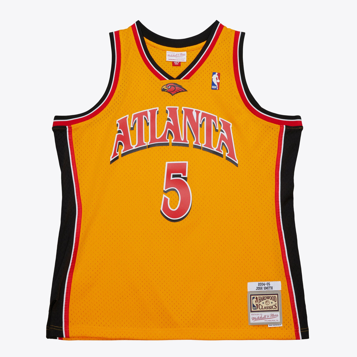 Men's Atlanta Hawks Josh Smith 2004 Alternate NBA Basketball Jersey - Yellow - view 3