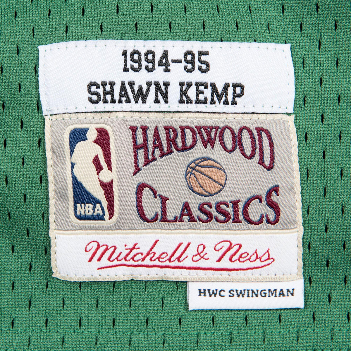 Men's Seattle Supersonics Shawn Kemp Hardwood Classics Road Swingman NBA Basketball Jersey - view 4
