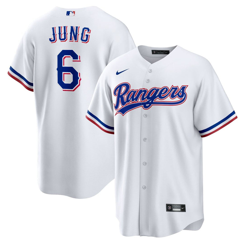 Men's Texas Rangers Josh Jung White Replica MLB Baseball Jersey - view 1